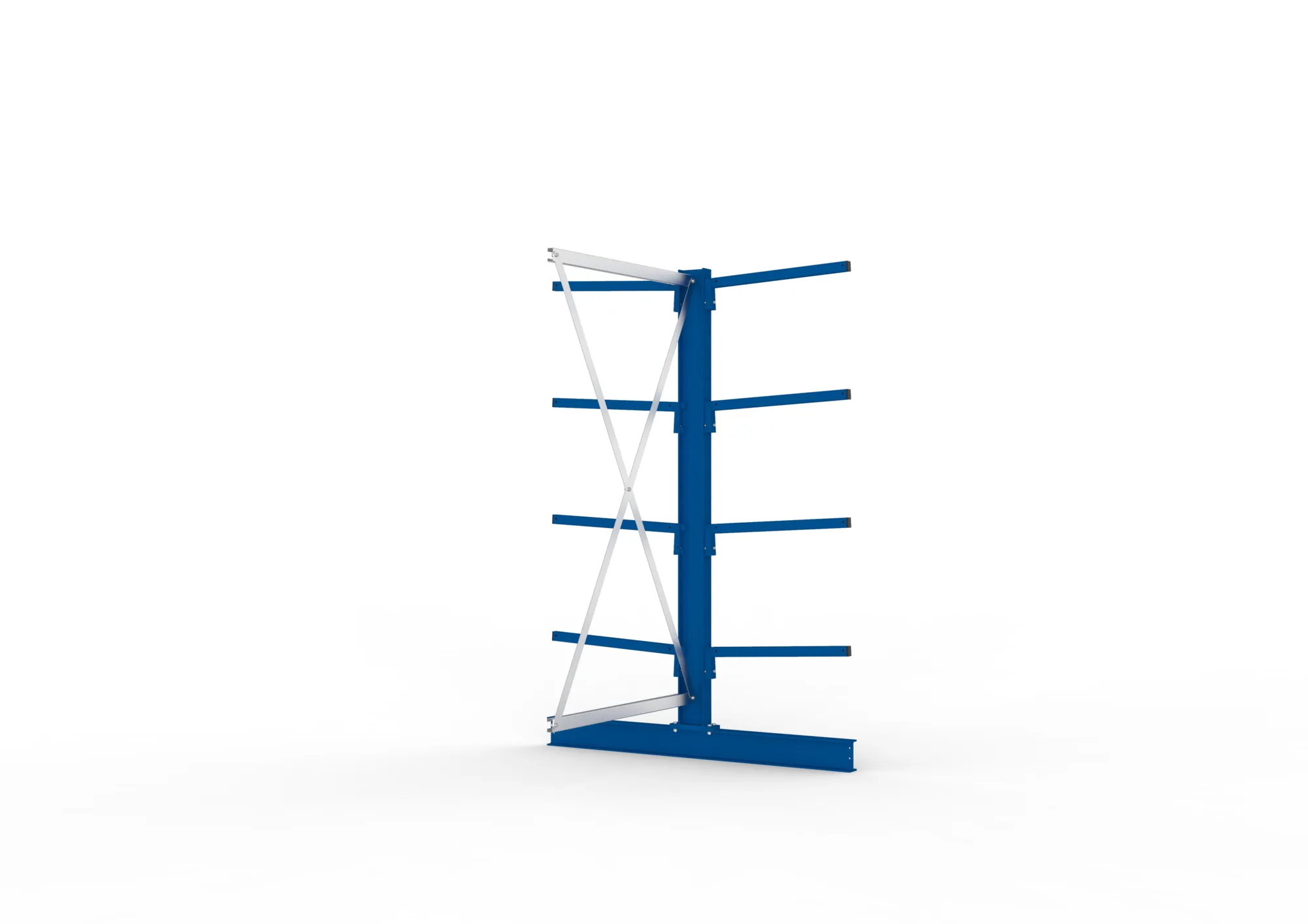 META MULTISTRONG L | Kragarmregal | Anbauregal | 2000 x 1000 x 600 mm | Armlast 140 kg | doppelseitig | 4+1 Ebenen
