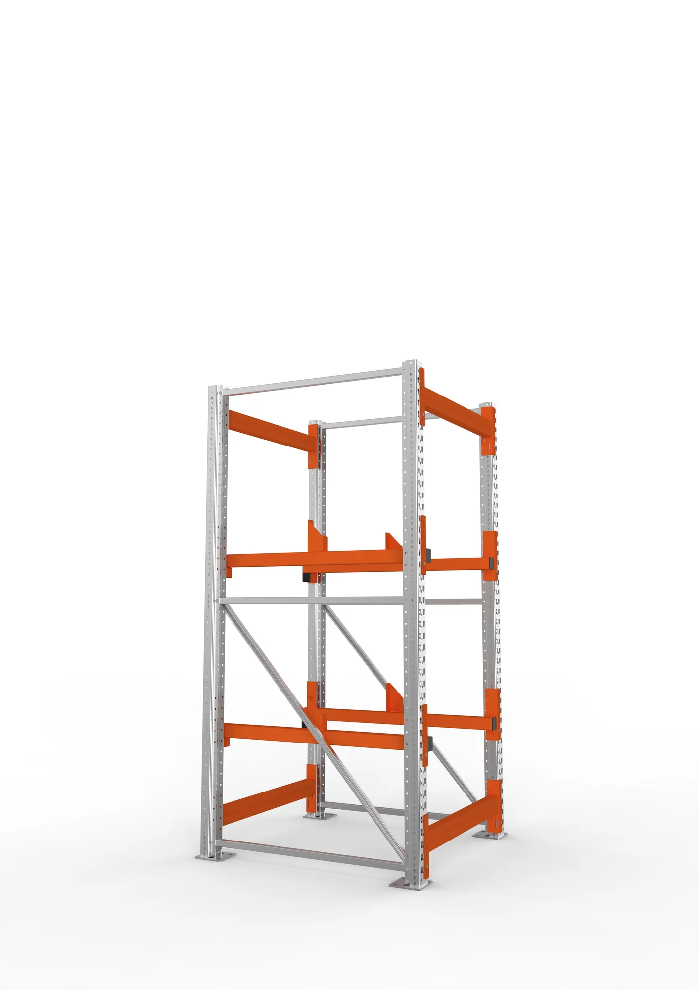 META MULTIPAL | Kabeltrommelregal | Grundregal | 2200 x 900 x 1100 mm | Feldlast 4000 kg | 2 Ebenen | Typ 1 | verzinkt