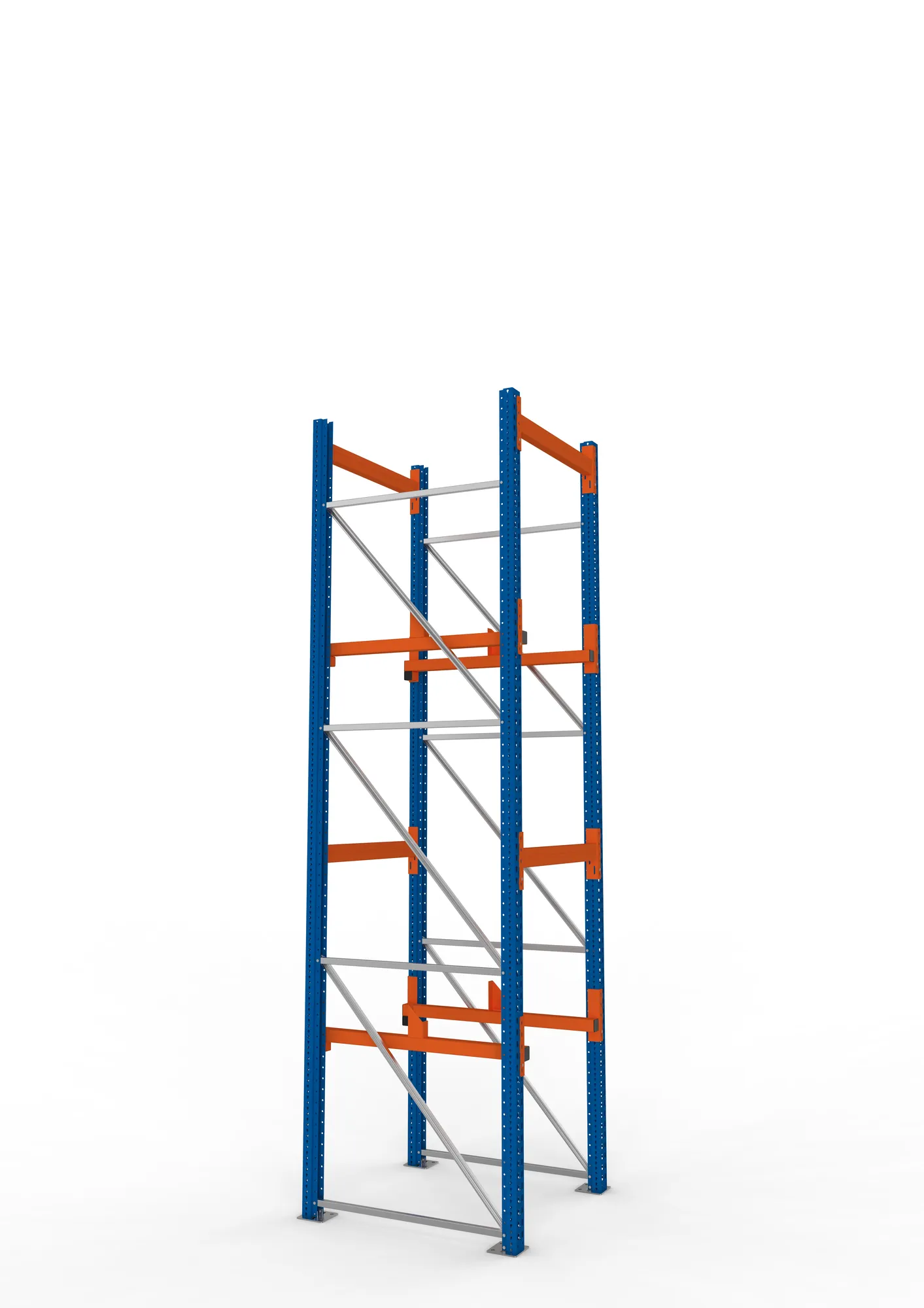 META MULTIPAL | Kabeltrommelregal | Grundregal | 3800 x 900 x 1100 mm | Feldlast 4000 kg | 2 Ebenen | Typ 1 | RAL 5010