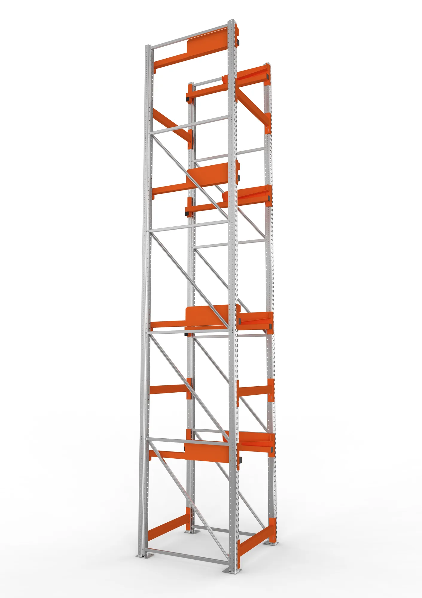 META MULTIPAL | Kabeltrommelregal | Grundregal | 5500 x 900 x 1100 mm | Feldlast 5500 kg | 4 Ebenen | Typ 2 | verzinkt