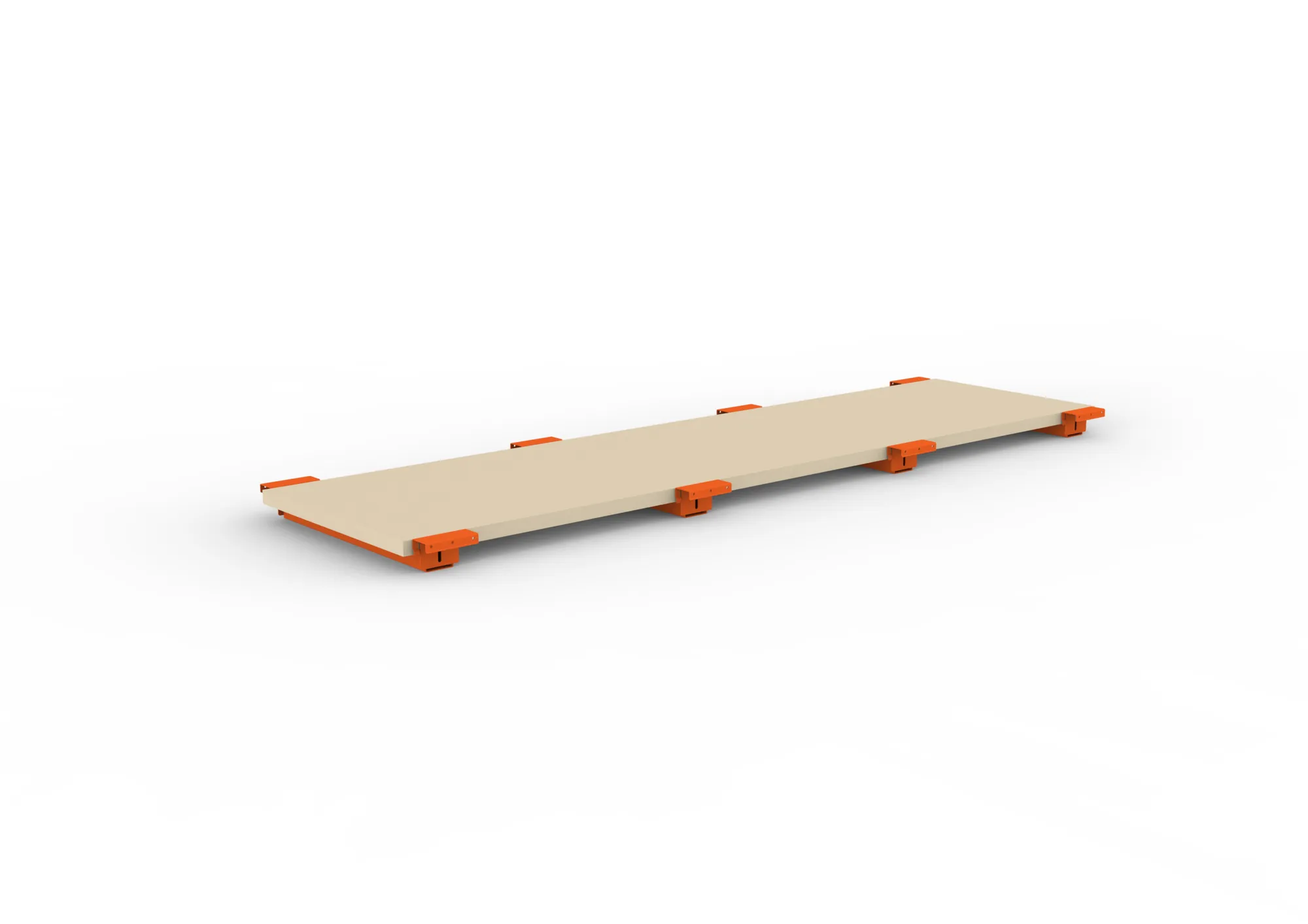 META MULTIPAL | Spanplattenboden 38 mm mit abgesetzten Tiefenauflagen | 2700 x 800 mm