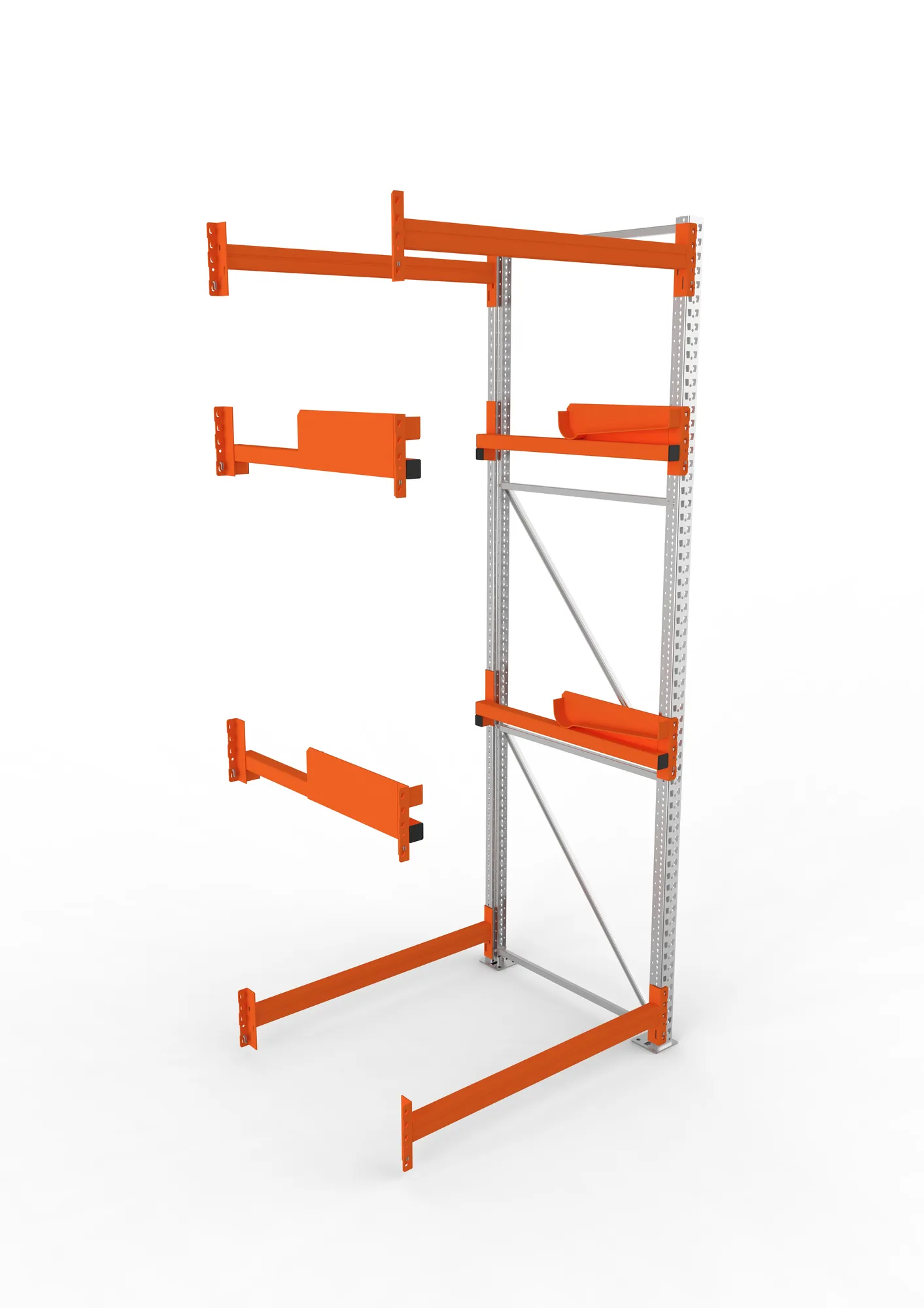 META MULTIPAL | Kabeltrommelregal | Anbauregal | 3300 x 1300 x 1100 mm | Feldlast 4000 kg | 2 Ebenen | Typ 2 | verzinkt