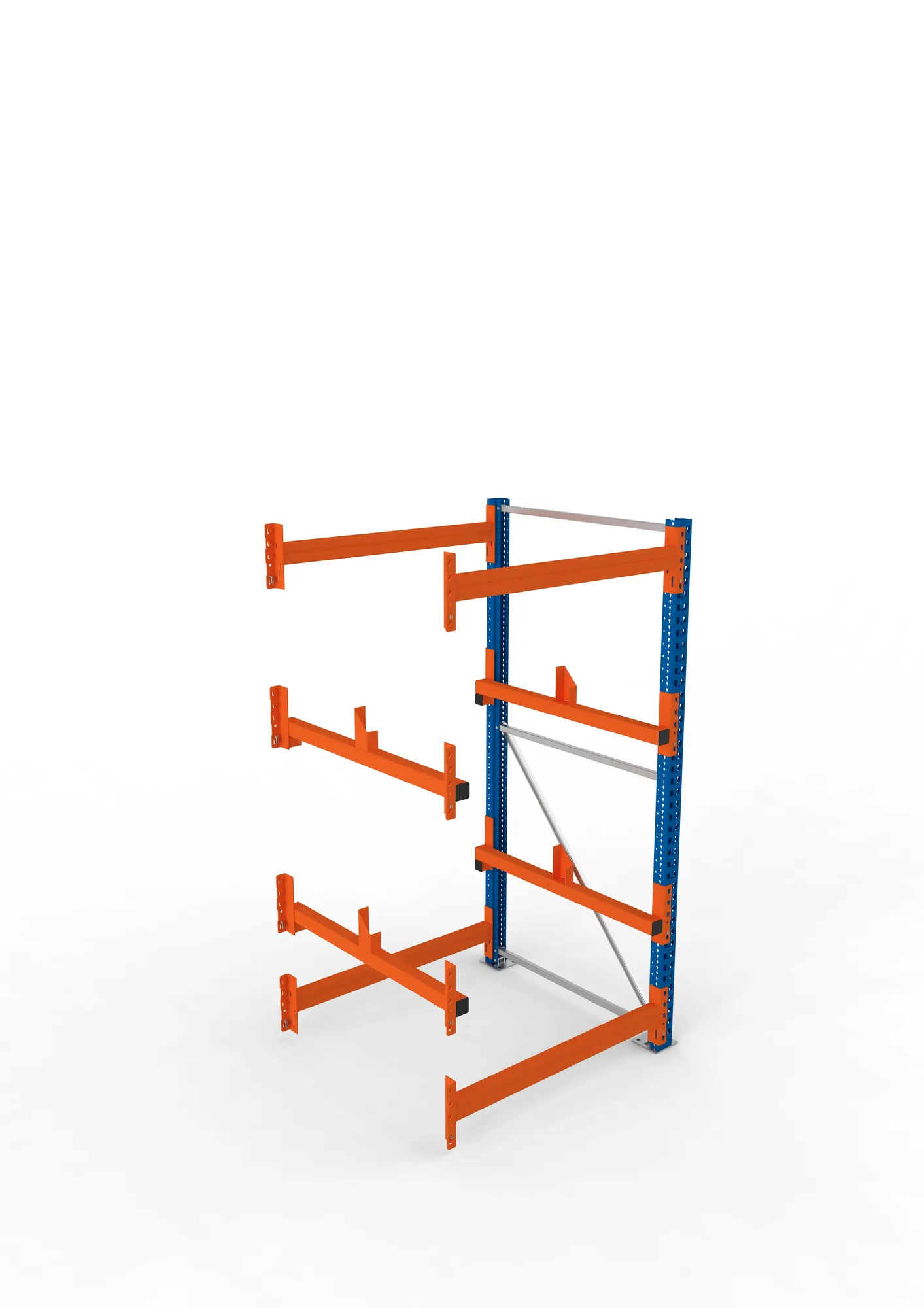 META MULTIPAL | Kabeltrommelregal | Anbauregal | 2200 x 1100 x 1100 mm | Feldlast 4000 kg | 2 Ebenen | Typ 1 | RAL 5010