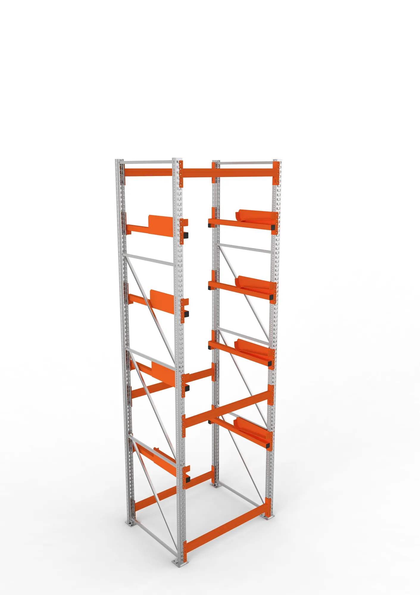 META MULTIPAL | Kabeltrommelregal | Grundregal | 4400 x 1300 x 1100 mm | Feldlast 5500 kg | 4 Ebenen | Typ 2 | RAL 5010