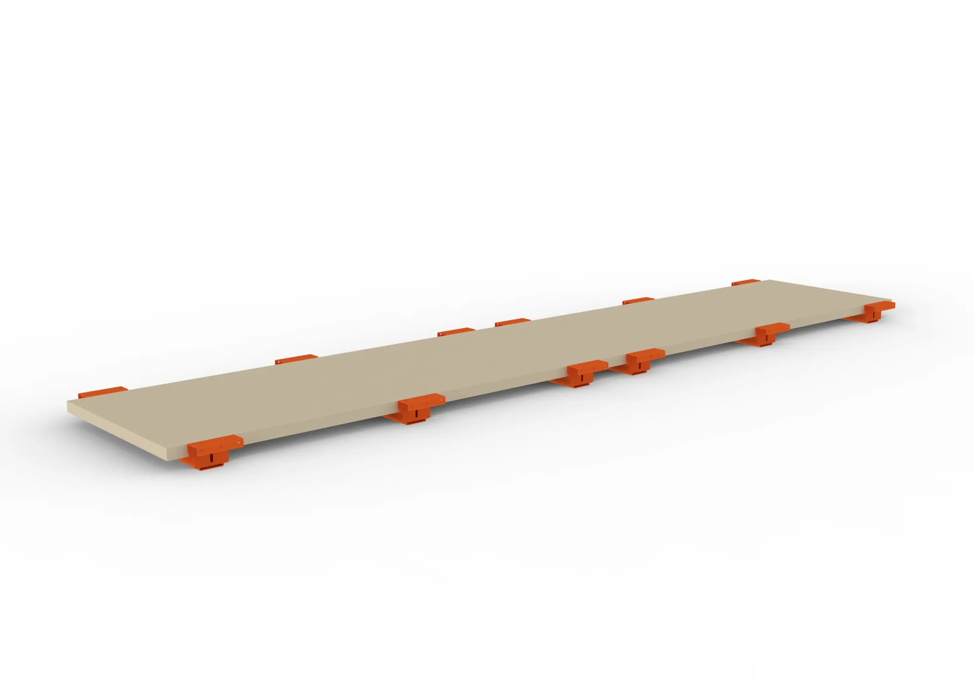 META MULTIPAL | Spanplattenboden 38 mm mit abgesetzten Tiefenauflagen | 3600 x 800 mm