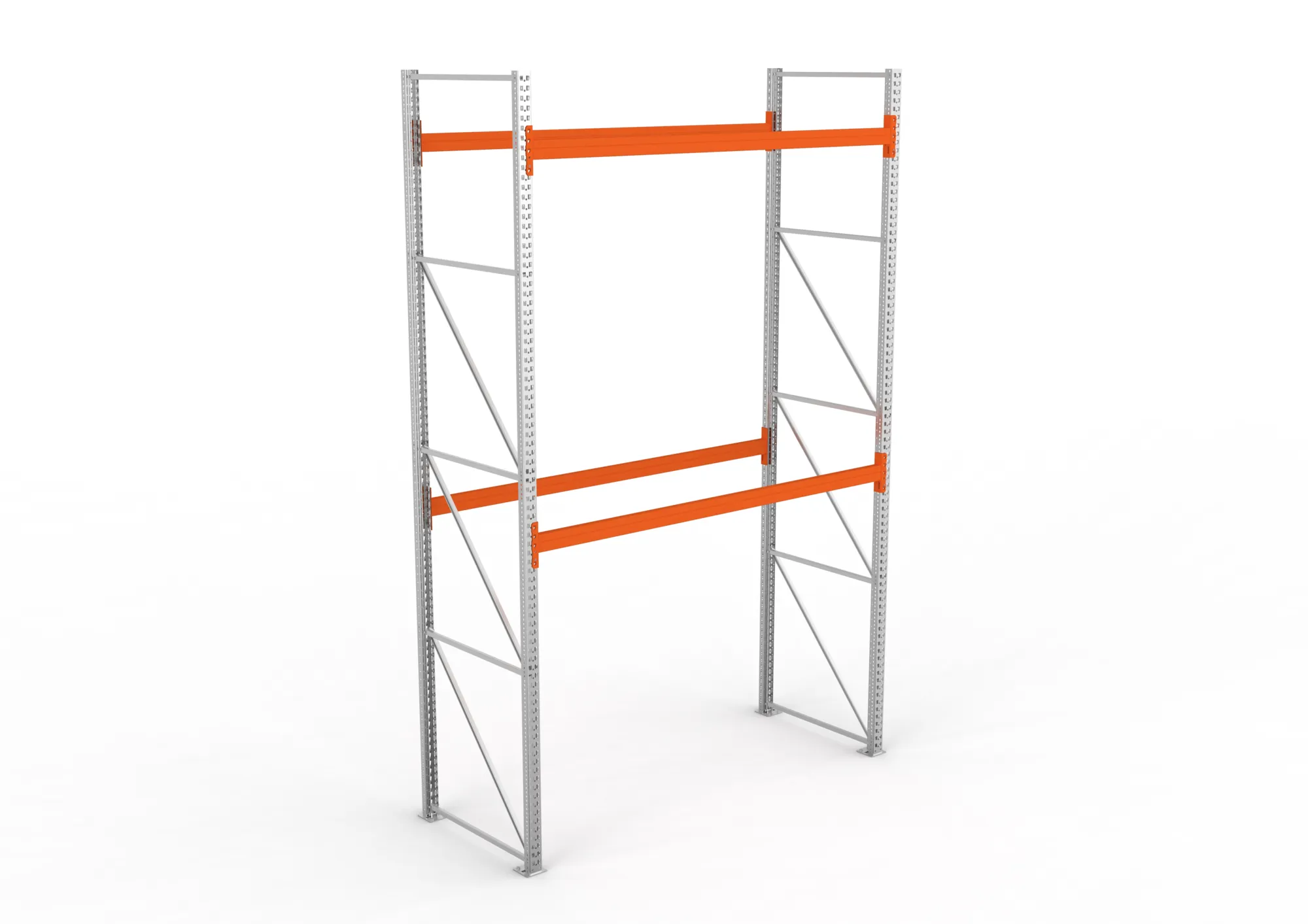 META MULTIPAL | Palettenregal | Grundregal | 4400 x 2700 x 1100 mm | Fachlast 770 kg | 3 Ebenen | 9 Paletten | verzinkt
