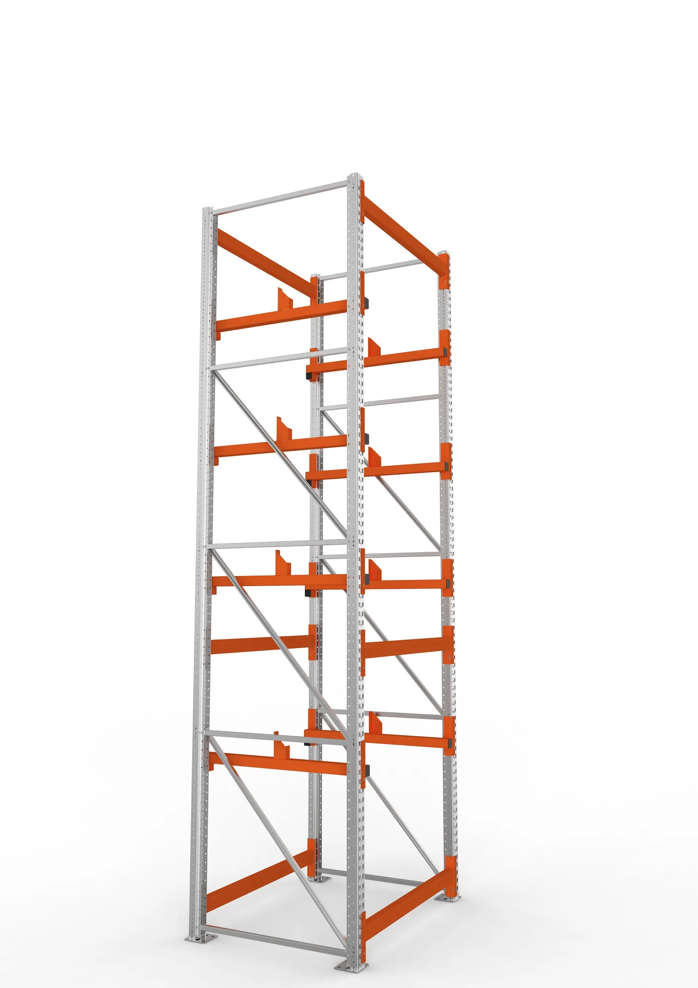 META MULTIPAL | Kabeltrommelregal | Grundregal | 4400 x 1300 x 1100 mm | Feldlast 5500 kg | 2 Ebenen | Typ 1 | verzinkt