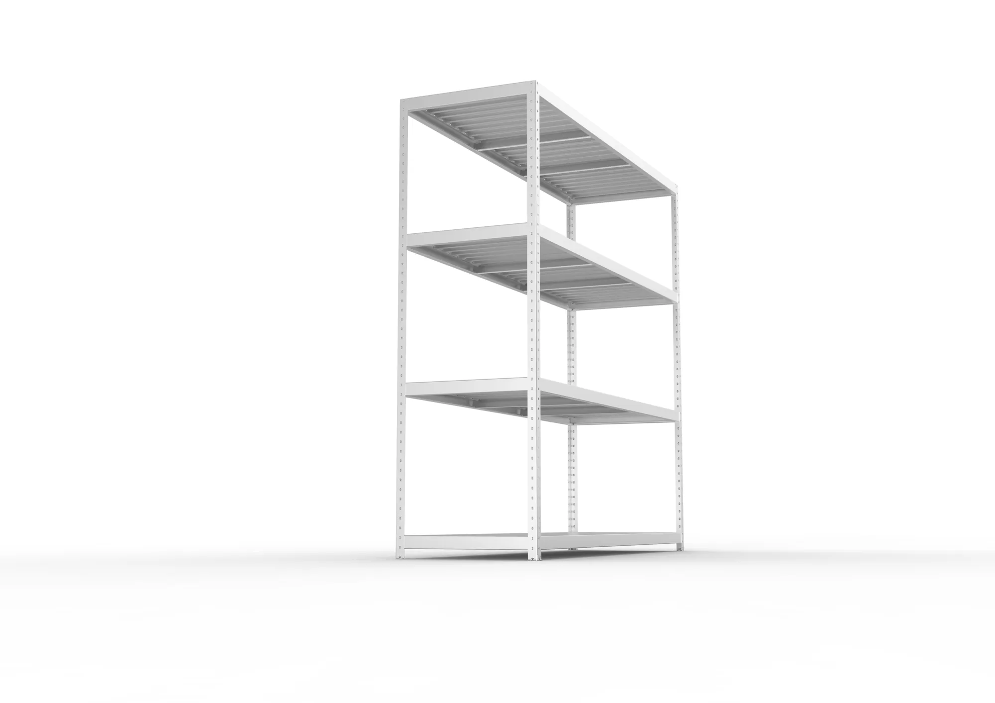 META SPEED-RACK Weitspannregal | Komplettregal | 2470 x 2500 x 800 mm | Fachlast 400 kg | Stahlpaneelböden | 4 Ebenen