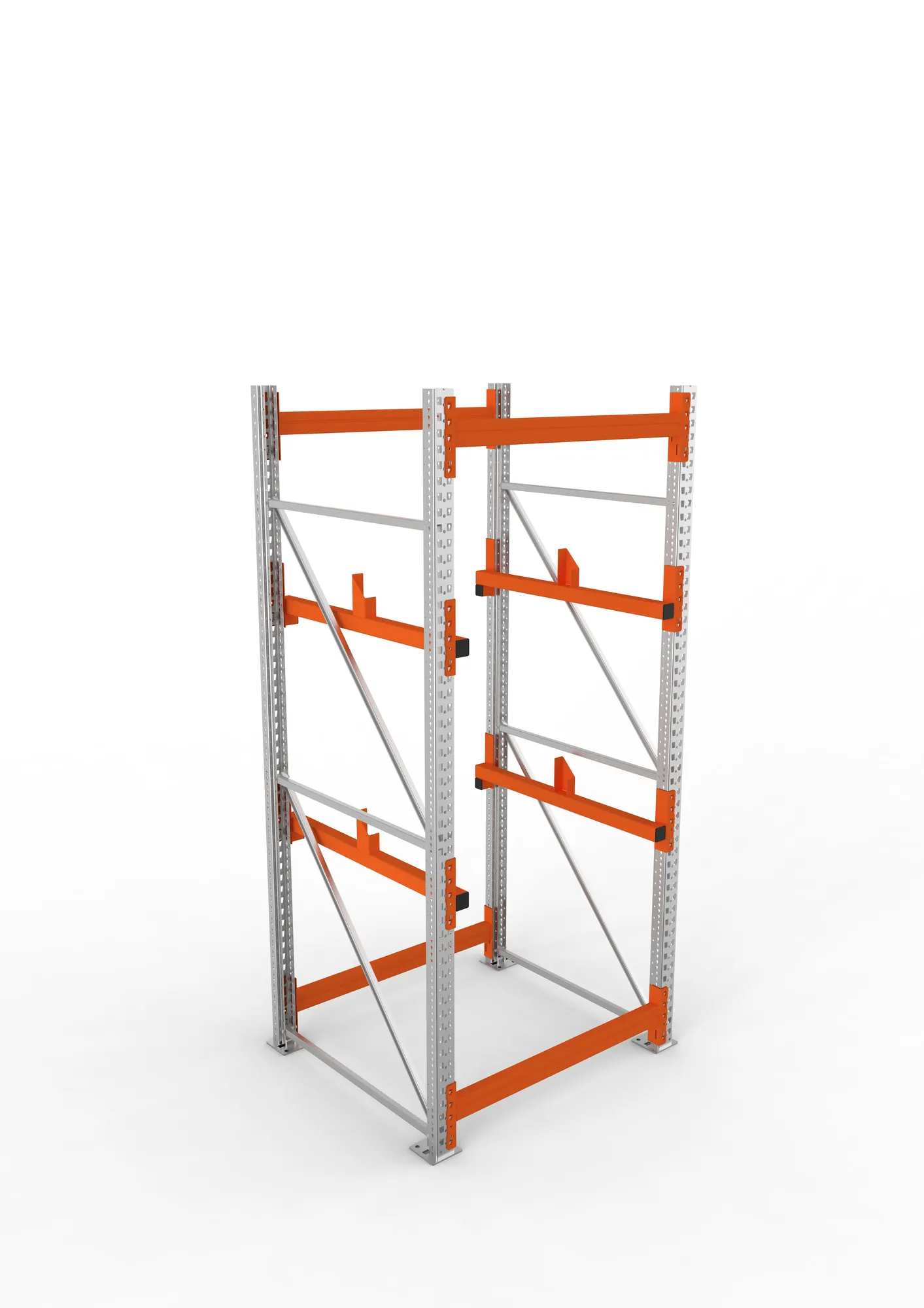 META MULTIPAL | Kabeltrommelregal | Grundregal | 2700 x 1100 x 1100 mm | Feldlast 4000 kg | 2 Ebenen | Typ 1 | verzinkt