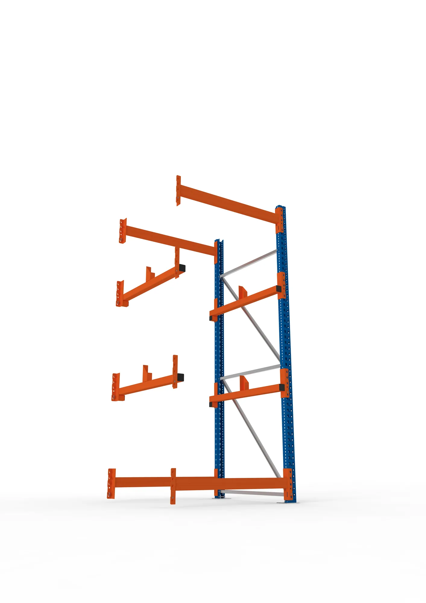 META MULTIPAL | Kabeltrommelregal | Anbauregal | 2700 x 1100 x 1100 mm | Feldlast 4000 kg | 2 Ebenen | Typ 1 | RAL 5010