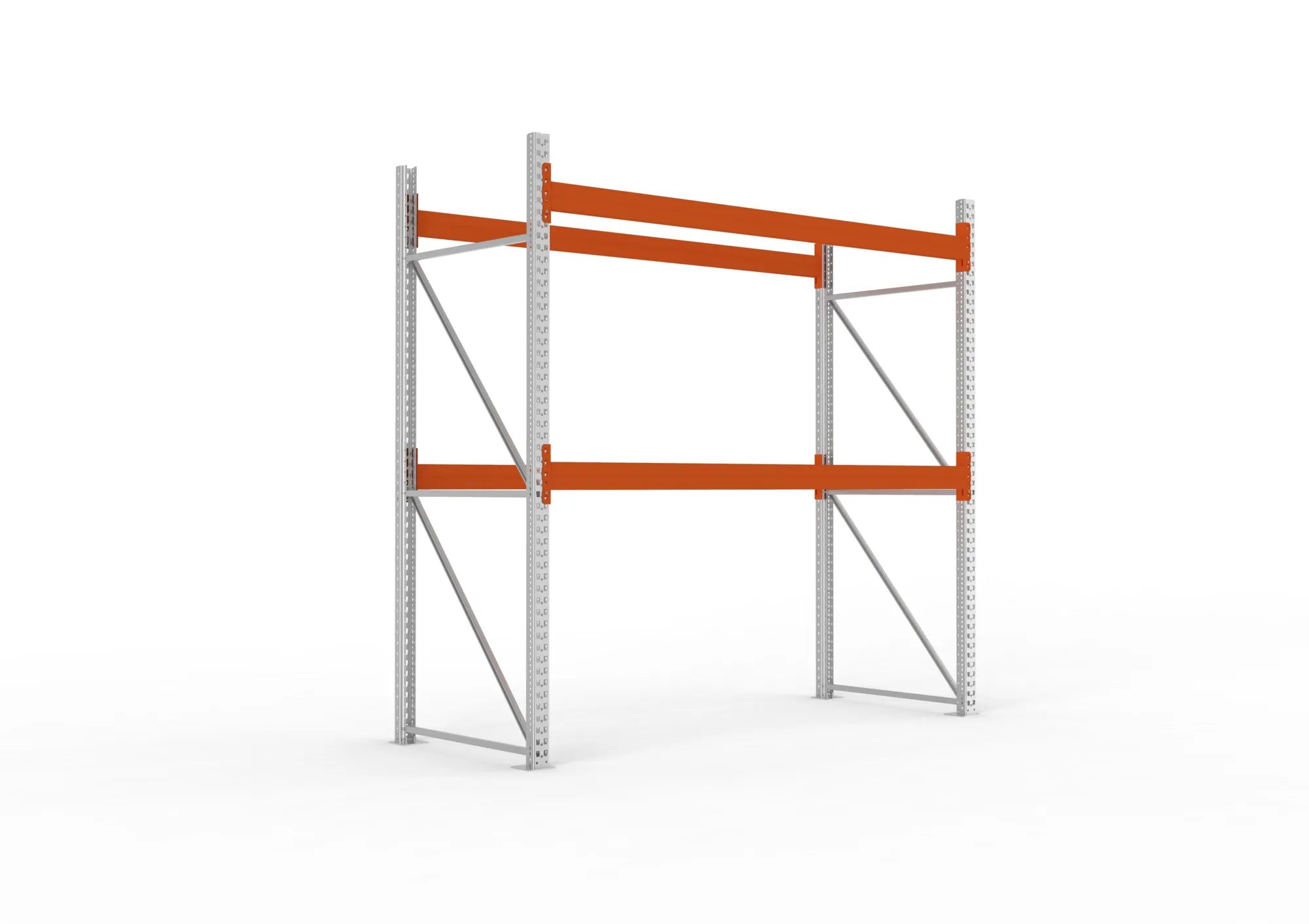 META MULTIPAL | Palettenregal | Grundregal | 2700 x 2700 x 1100 mm | Fachlast 990 kg | 3 Ebenen | 9 Paletten | verzinkt