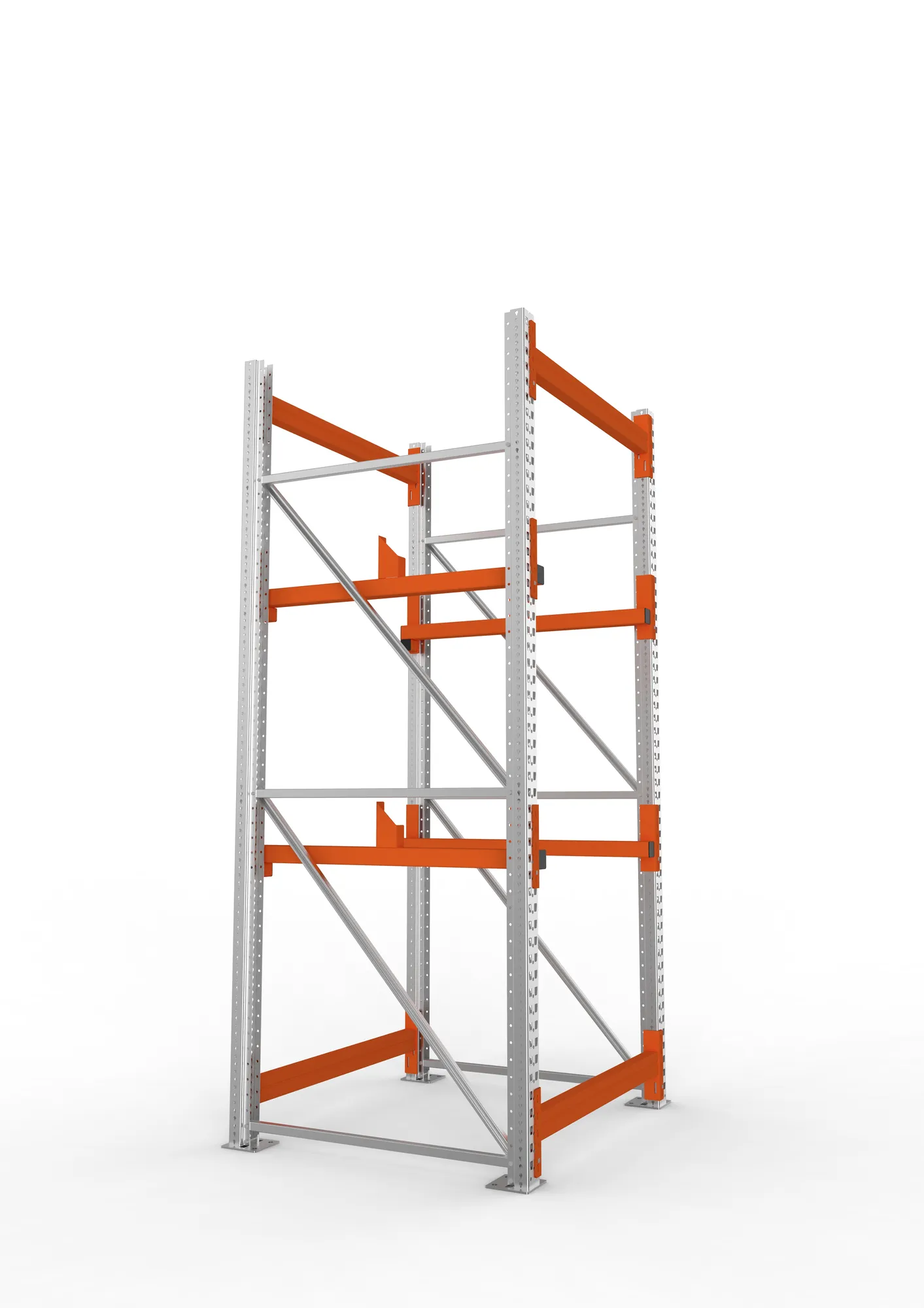 META MULTIPAL | Kabeltrommelregal | Grundregal | 2700 x 1100 x 1100 mm | Feldlast 4000 kg | 2 Ebenen | Typ 1 | verzinkt