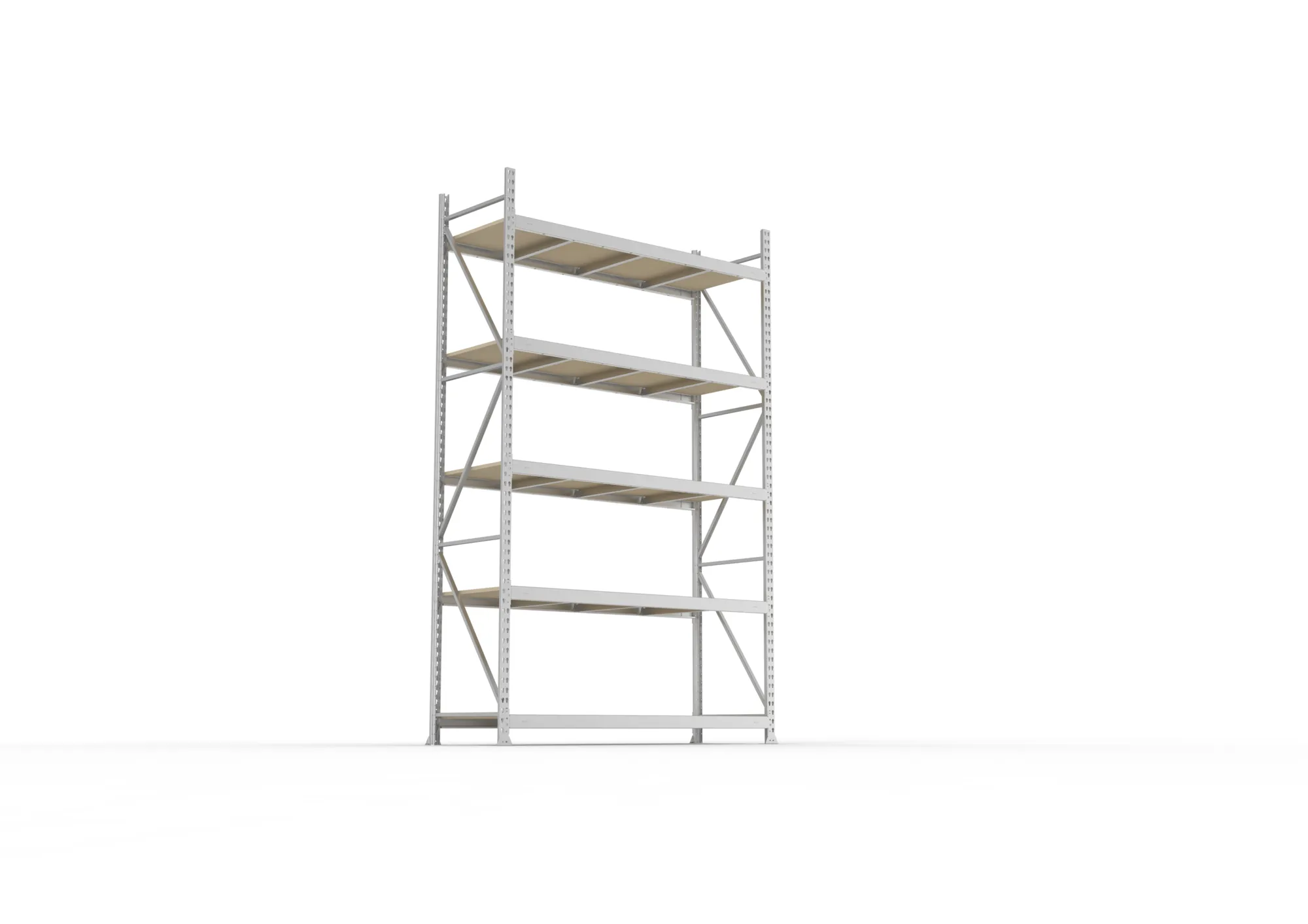 META MINI-RACK Weitspannregal | Grundregal | 3000 x 1800 x 650 mm | Fachlast 600 kg | Spanplattenböden | 5 Ebenen