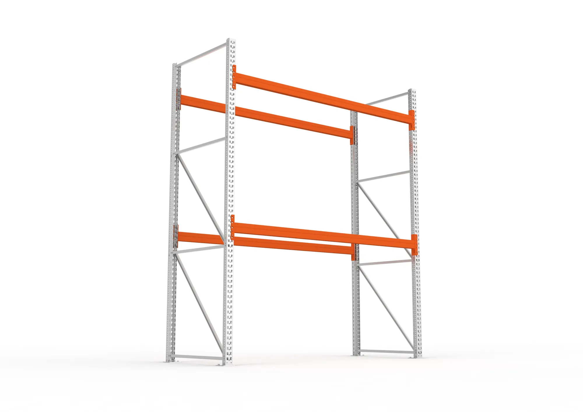 META MULTIPAL | Palettenregal | Grundregal | 3300 x 2700 x 1100 mm | Fachlast 780 kg | 3 Ebenen | 9 Paletten | verzinkt
