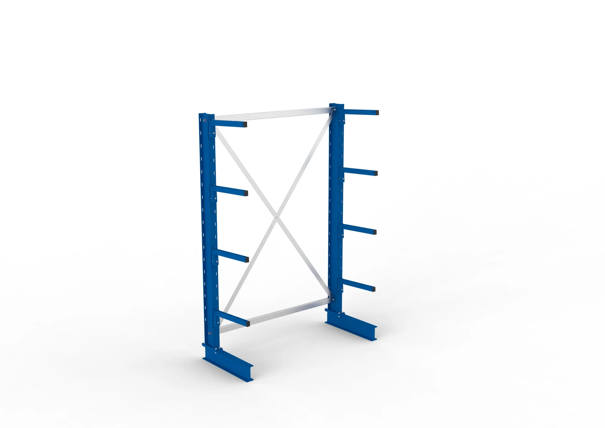 META MULTISTRONG L | Kragarmregal | Grundregal | 2000 x 1300 x 400 mm | Armlast 220 kg | einseitig | 4+1 Ebenen
