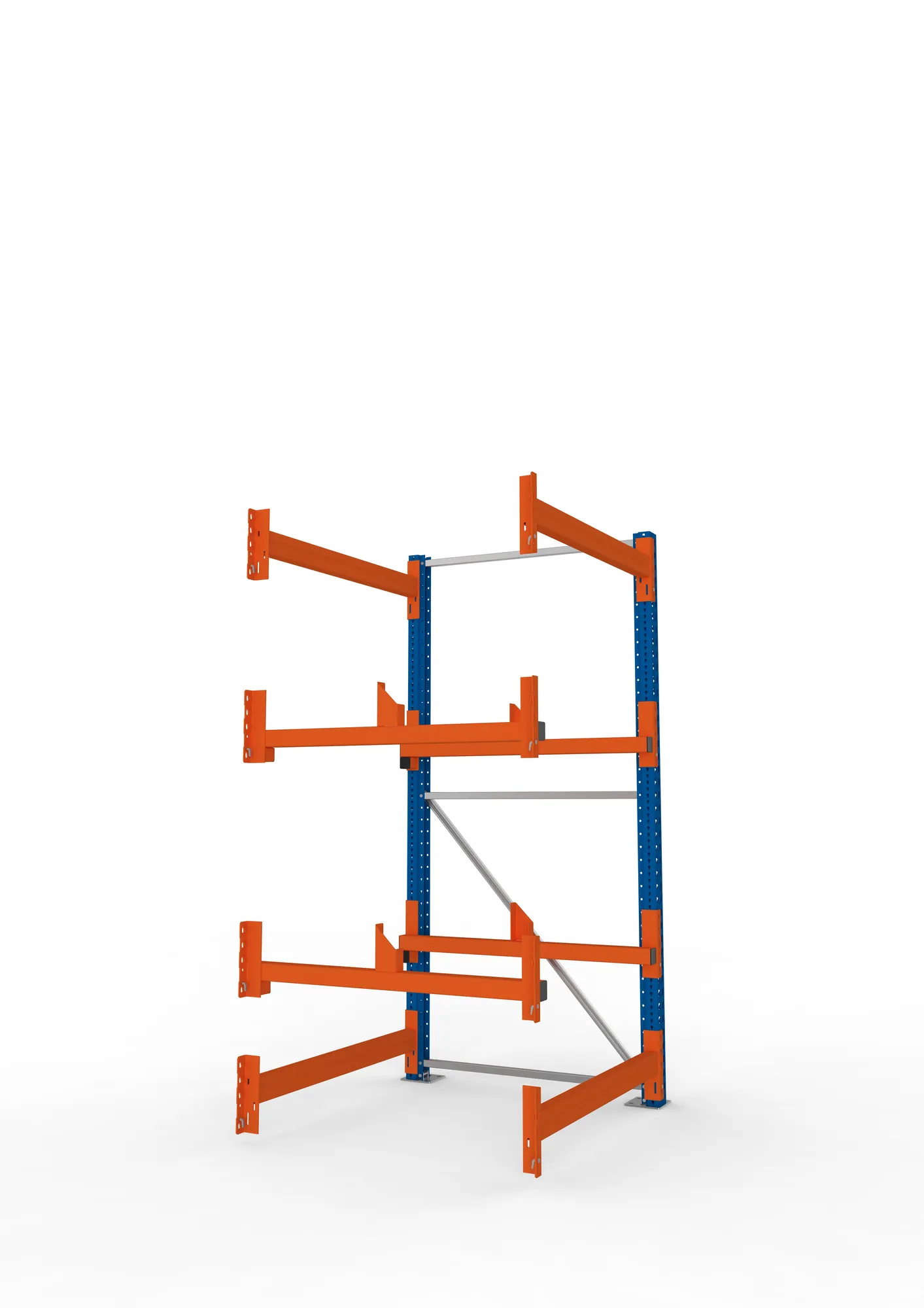 META MULTIPAL | Kabeltrommelregal | Anbauregal | 2200 x 1100 x 1100 mm | Feldlast 4000 kg | 2 Ebenen | Typ 1 | RAL 5010