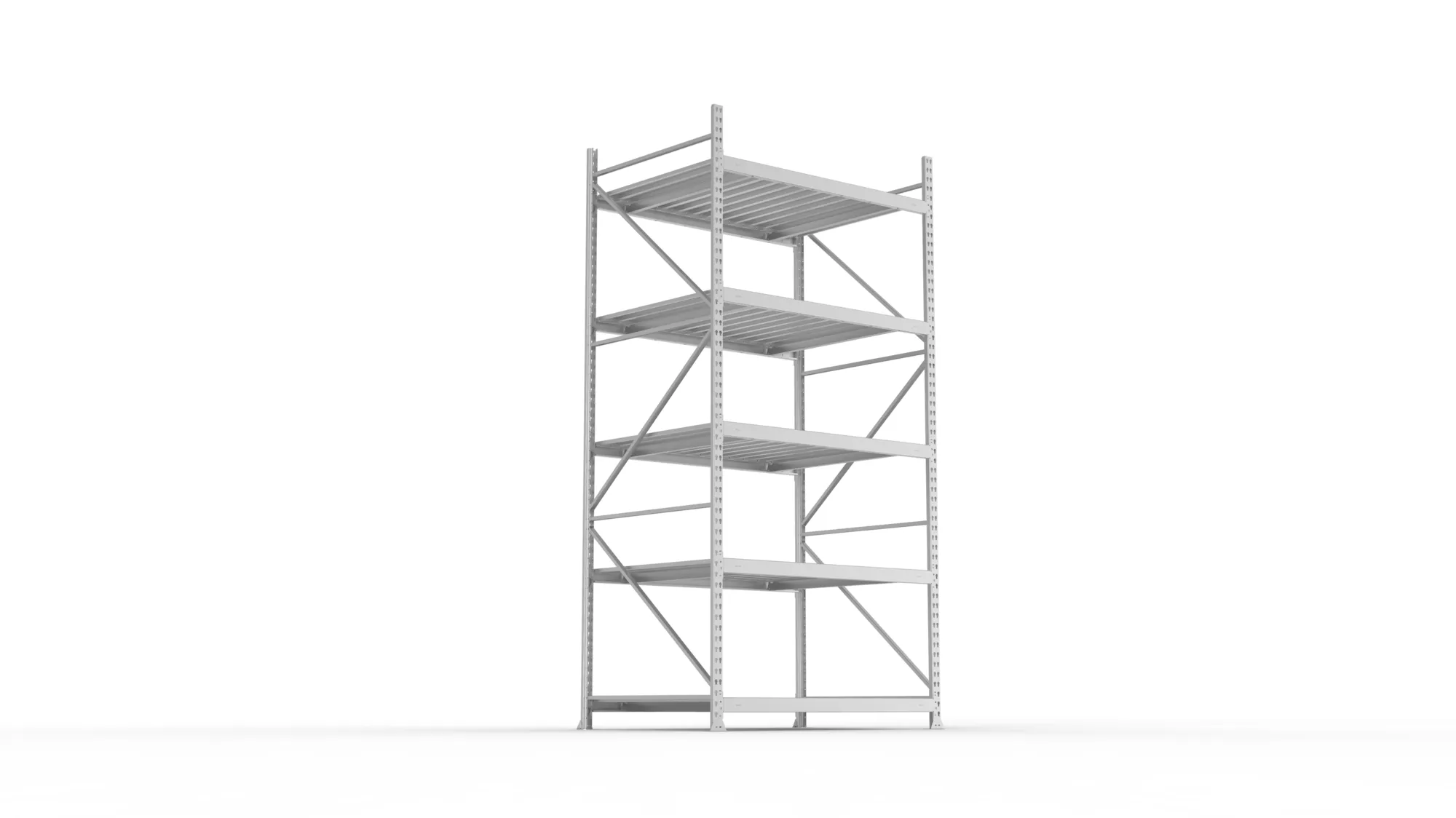 META MINI-RACK Weitspannregal | Grundregal | 3000 x 1400 x 1050 mm | Fachlast 600 kg | Stahlpaneelböden | 5 Ebenen