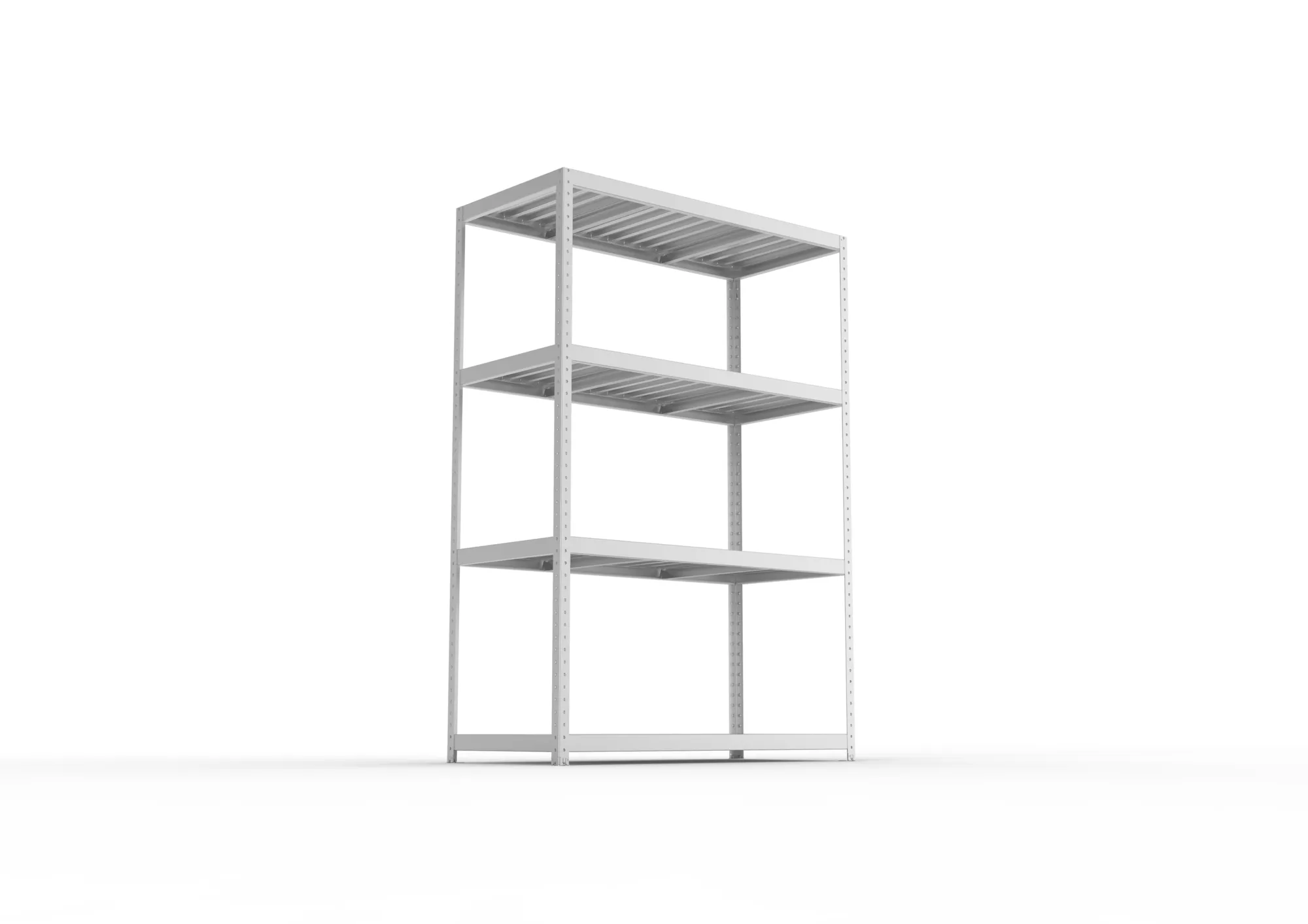 META SPEED-RACK Weitspannregal | Komplettregal | 2470 x 1700 x 800 mm | Fachlast 500 kg | Stahlpaneelböden | 4 Ebenen