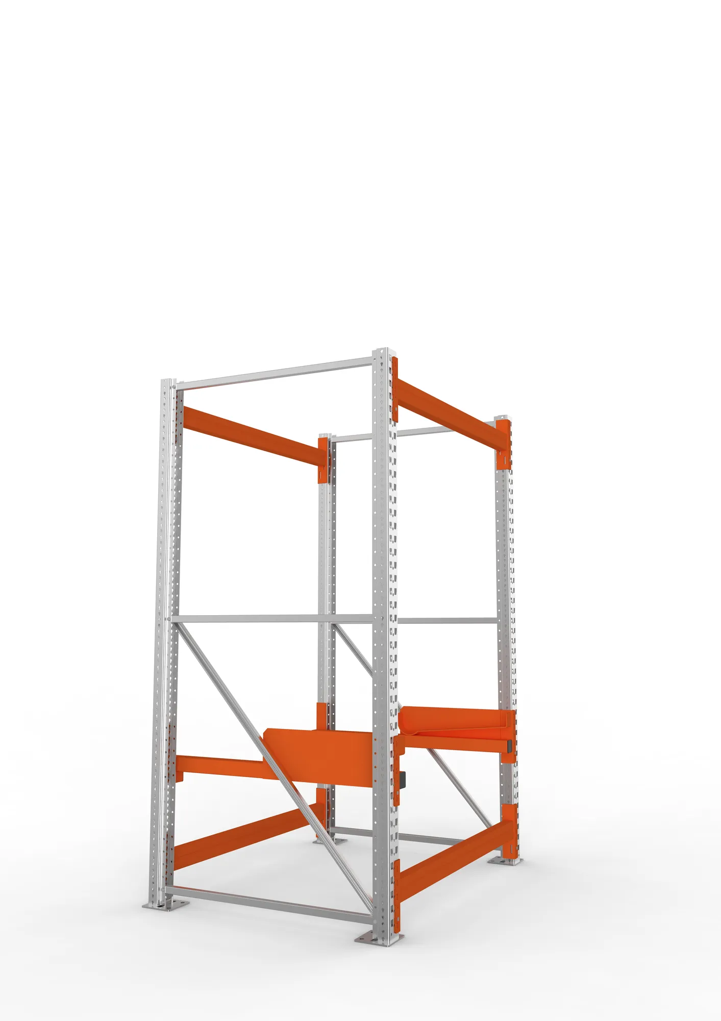 META MULTIPAL | Kabeltrommelregal | Grundregal | 2200 x 1300 x 1100 mm | Feldlast 4000 kg | 2 Ebenen | Typ 2 | verzinkt
