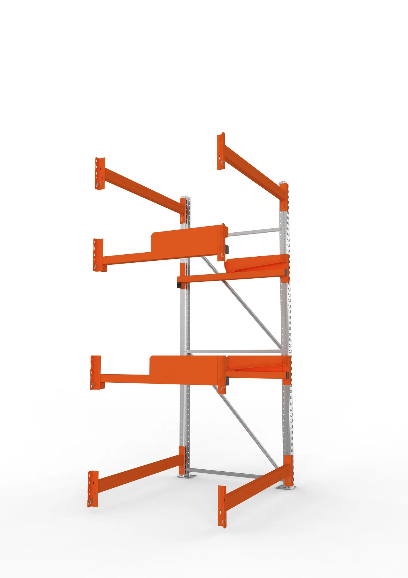 META MULTIPAL | Kabeltrommelregal | Anbauregal | 2700 x 1300 x 1100 mm | Feldlast 4000 kg | 2 Ebenen | Typ 2 | verzinkt