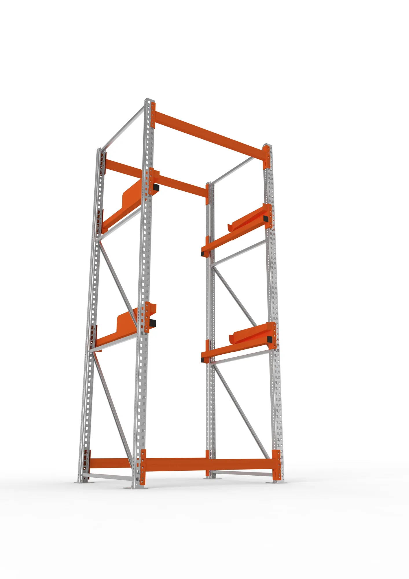 META MULTIPAL | Kabeltrommelregal | Grundregal | 3300 x 1300 x 1100 mm | Feldlast 4000 kg | 2 Ebenen | Typ 2 | verzinkt