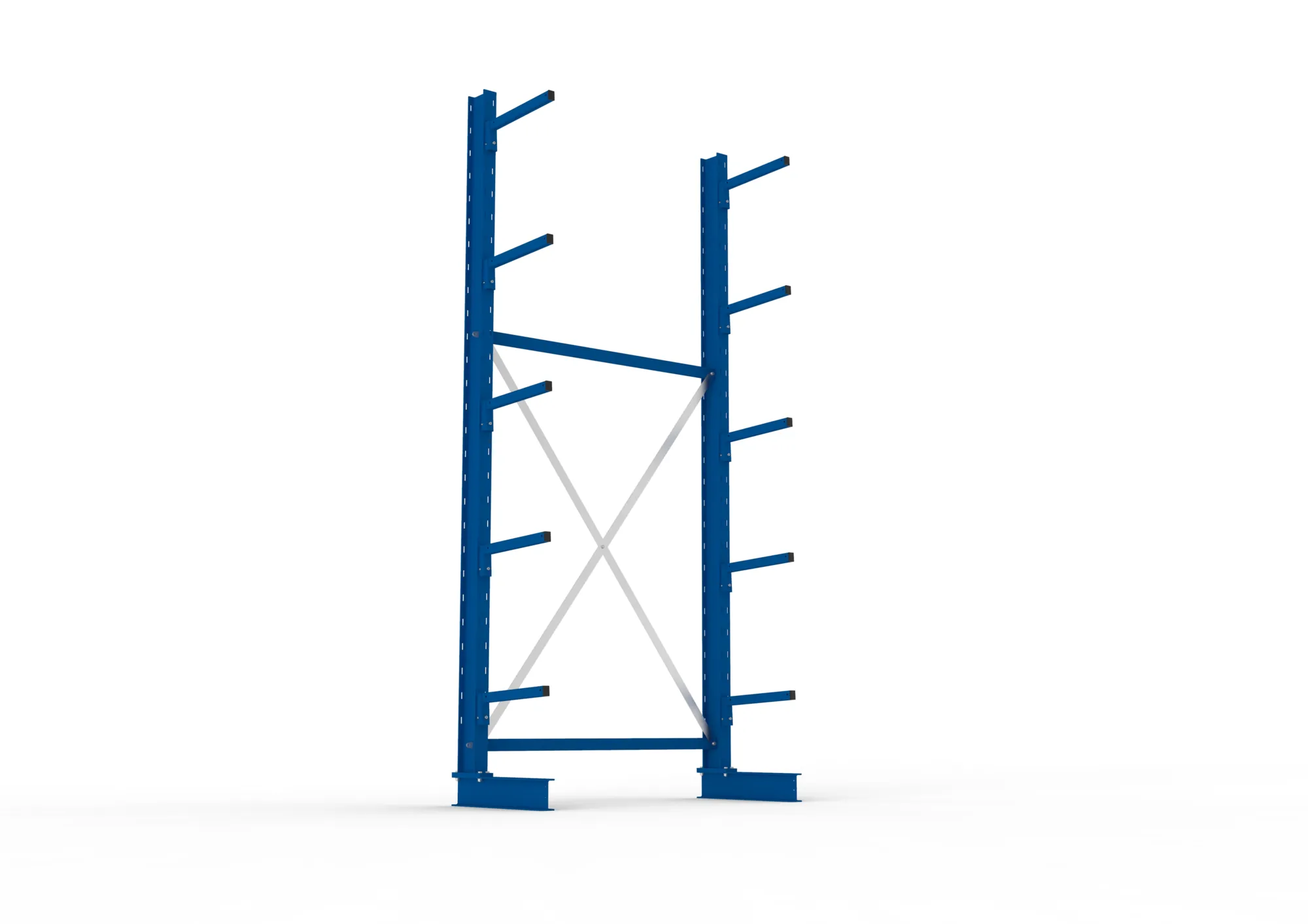 META MULTISTRONG L | Kragarmregal | Grundregal | 3000 x 1300 x 400 mm | Armlast 220 kg | einseitig | 5+1 Ebenen