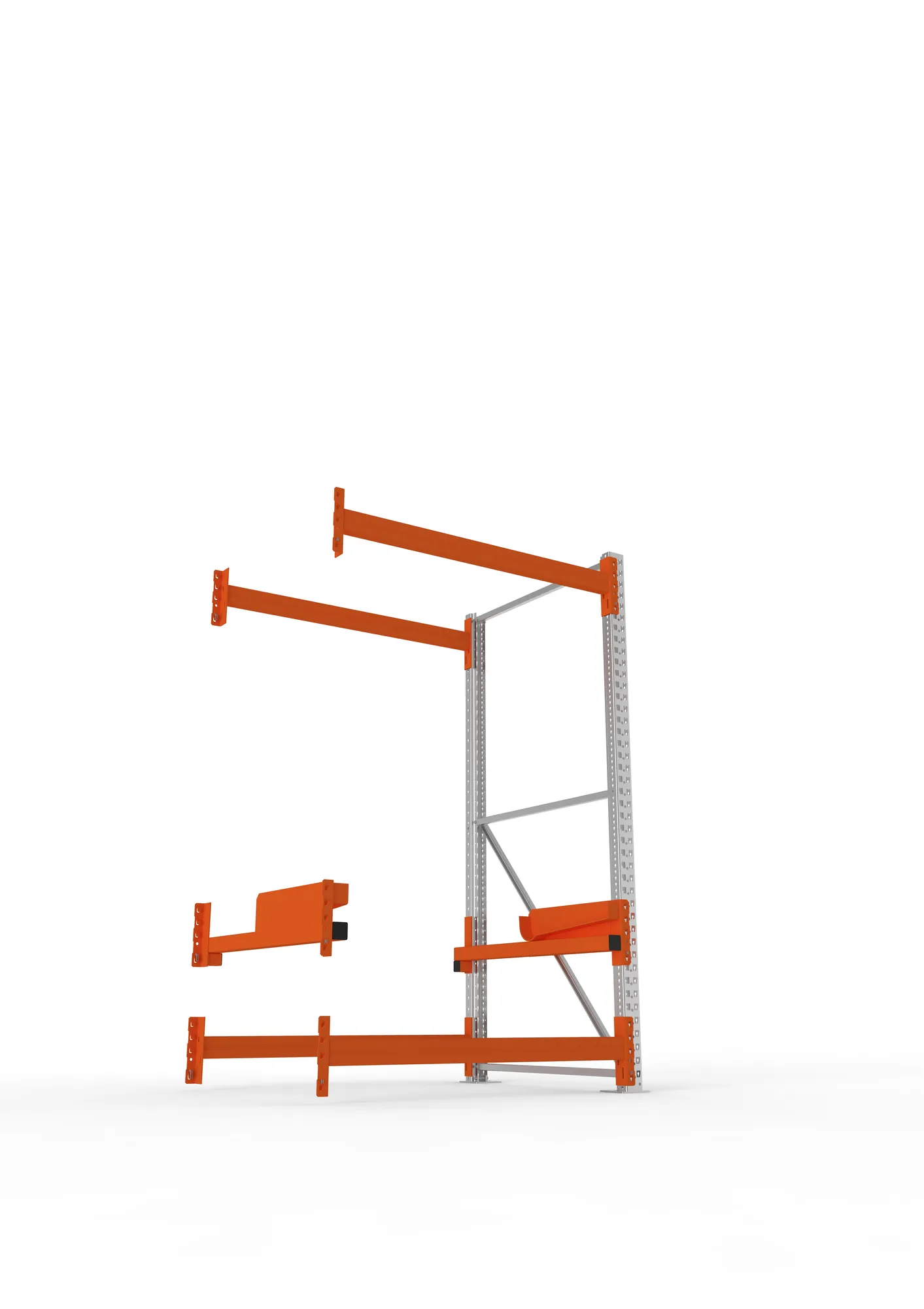 META MULTIPAL | Kabeltrommelregal | Anbauregal | 2200 x 1300 x 1100 mm | Feldlast 4000 kg | 2 Ebenen | Typ 2 | verzinkt