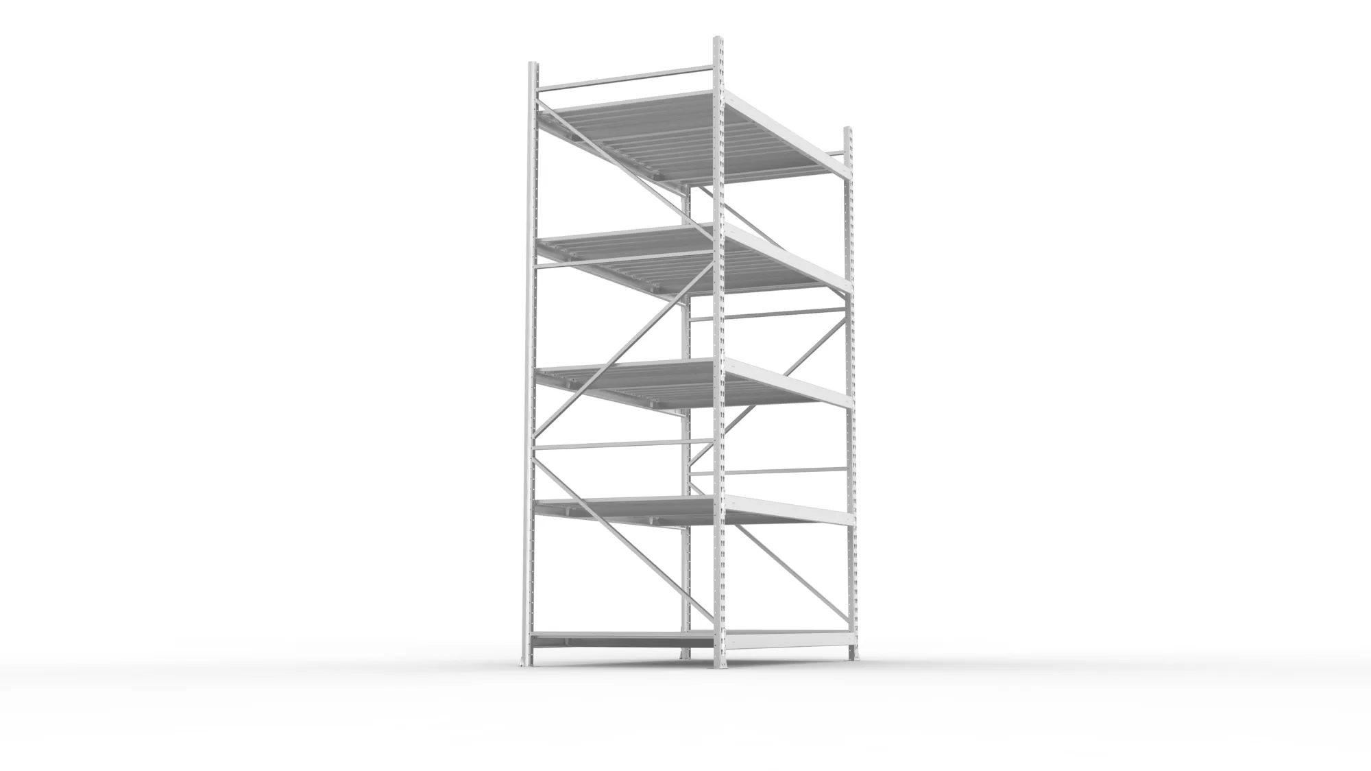 META MINI-RACK Weitspannregal | Grundregal | 3000 x 1800 x 1050 mm | Fachlast 600 kg | Stahlpaneelböden | 5 Ebenen