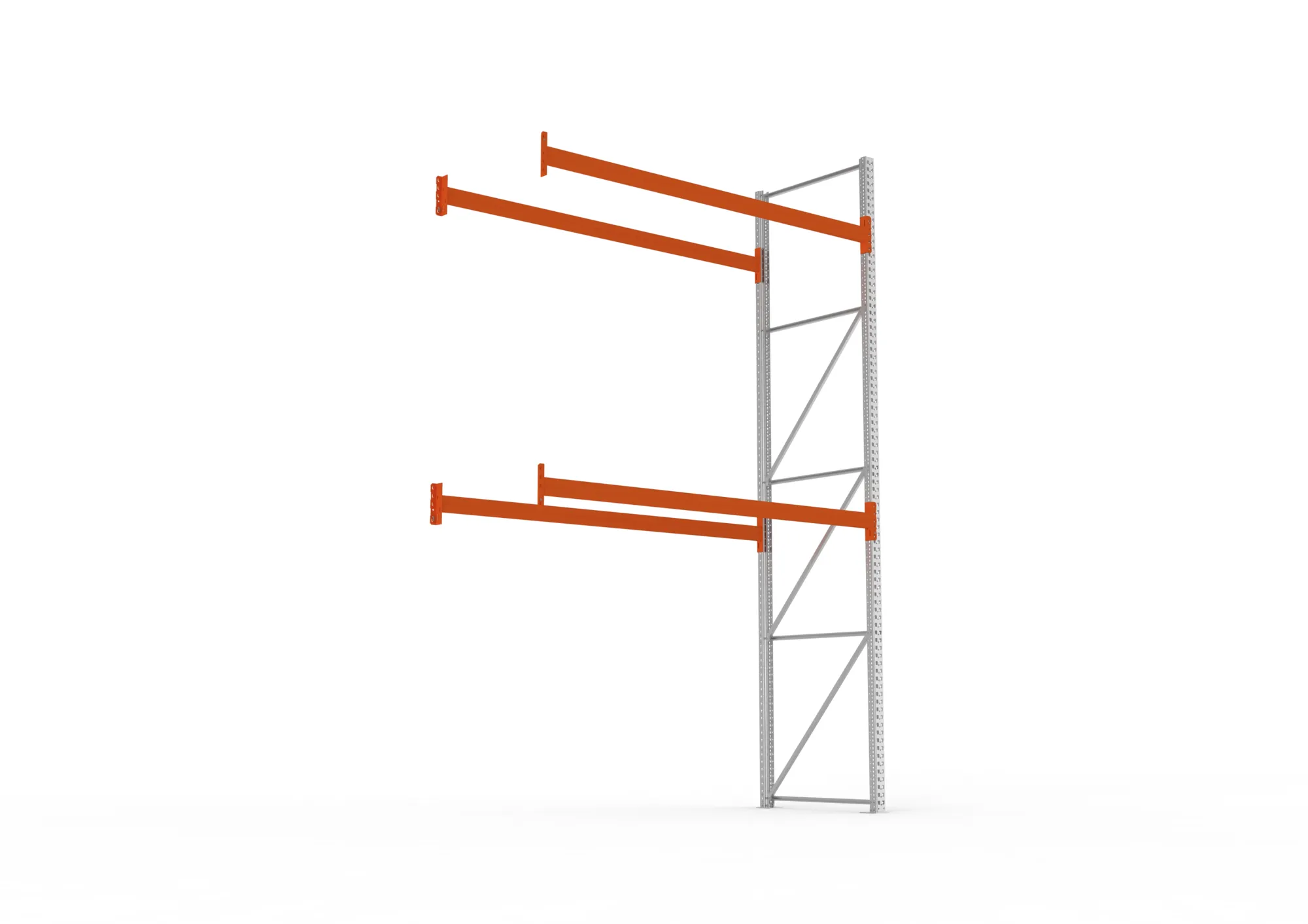 META MULTIPAL | Palettenregal | Anbauregal | 4400 x 2700 x 1100 mm | Fachlast 770 kg | 3 Ebenen | 9 Paletten | verzinkt