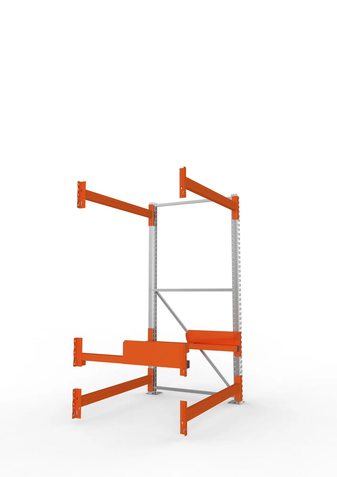 META MULTIPAL | Kabeltrommelregal | Anbauregal | 2200 x 1300 x 1100 mm | Feldlast 4000 kg | 2 Ebenen | Typ 2 | verzinkt