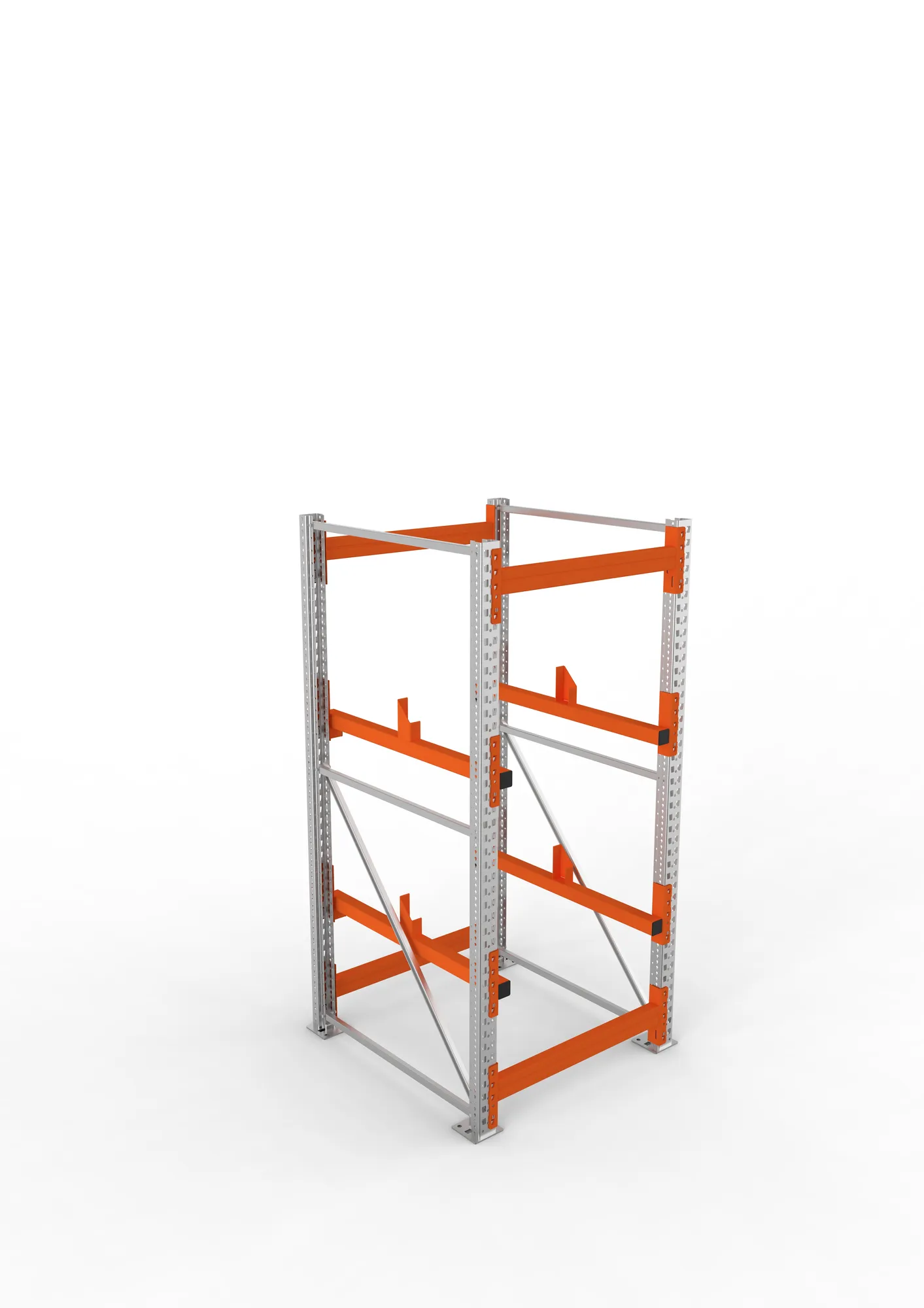 META MULTIPAL | Kabeltrommelregal | Grundregal | 2200 x 900 x 1100 mm | Feldlast 4000 kg | 2 Ebenen | Typ 1 | verzinkt