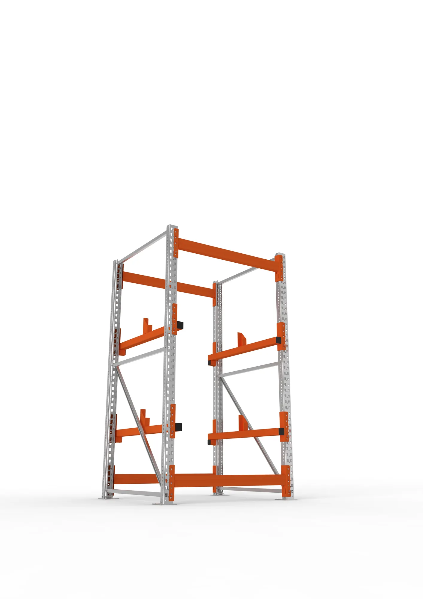 META MULTIPAL | Kabeltrommelregal | Grundregal | 2200 x 1100 x 1100 mm | Feldlast 4000 kg | 2 Ebenen | Typ 1 | verzinkt