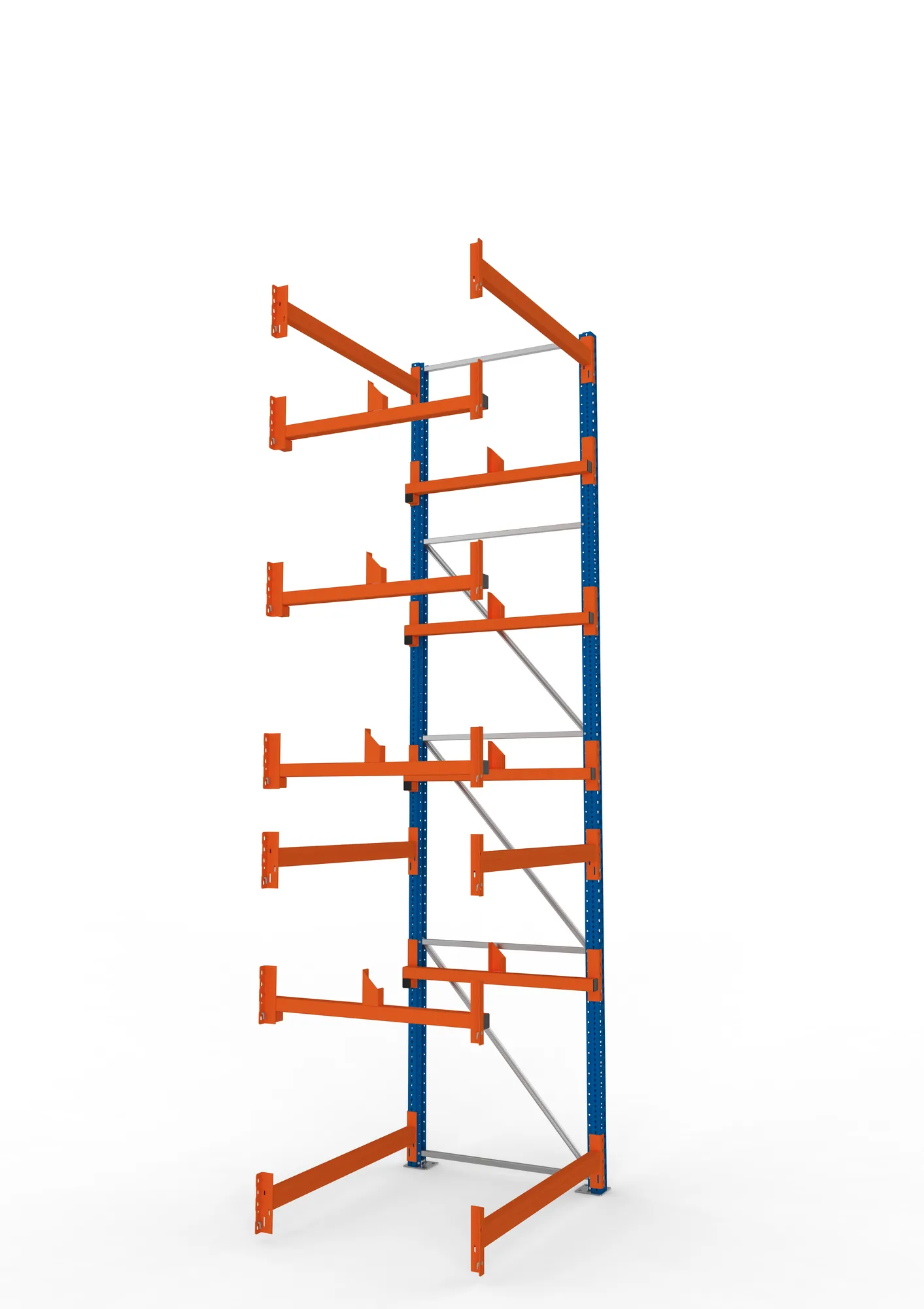 META MULTIPAL | Kabeltrommelregal | Anbauregal | 4400 x 1300 x 1100 mm | Feldlast 5500 kg | 2 Ebenen | Typ 1 | RAL 5010