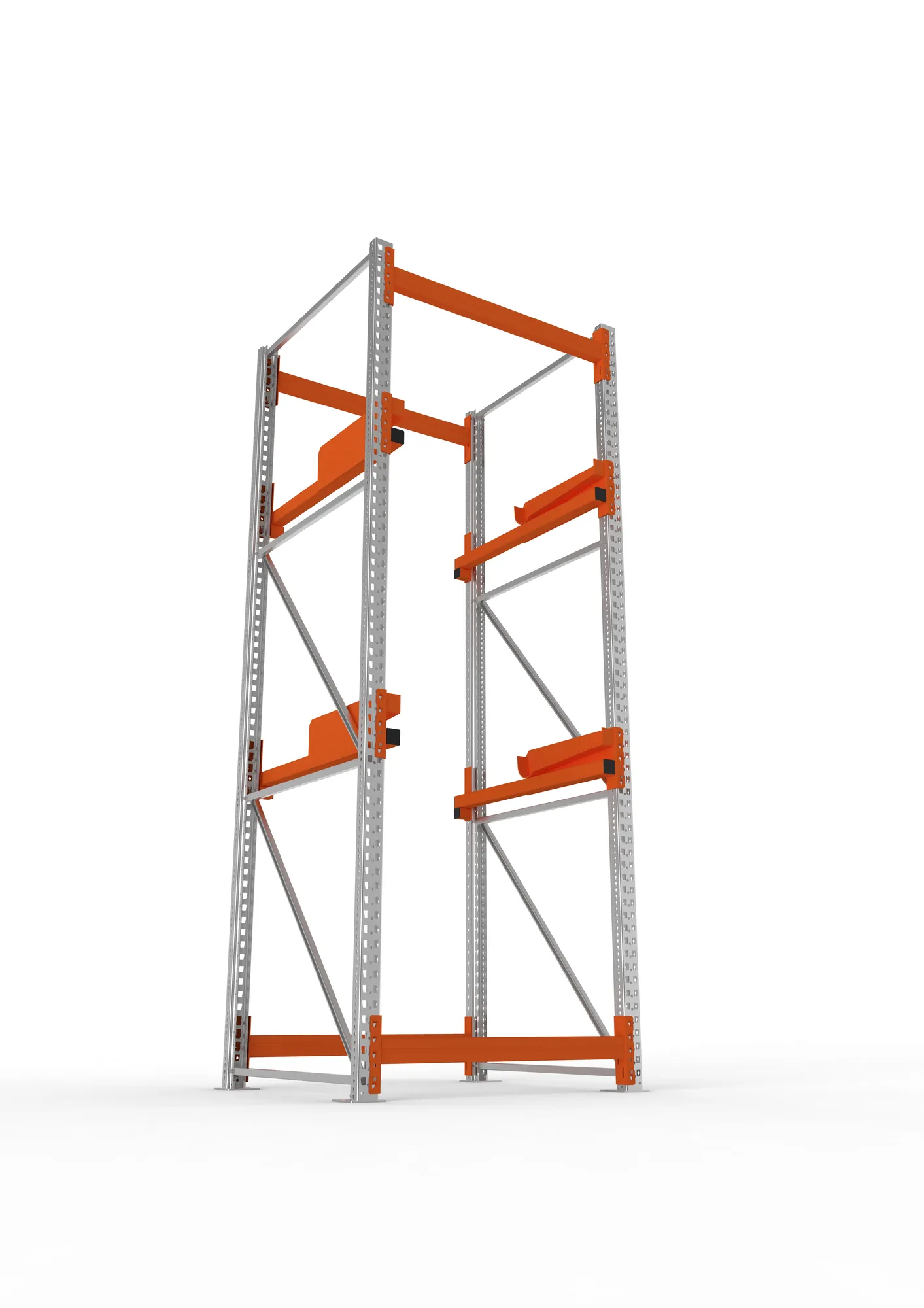 META MULTIPAL | Kabeltrommelregal | Grundregal | 3300 x 1100 x 1100 mm | Feldlast 4000 kg | 2 Ebenen | Typ 2 | verzinkt