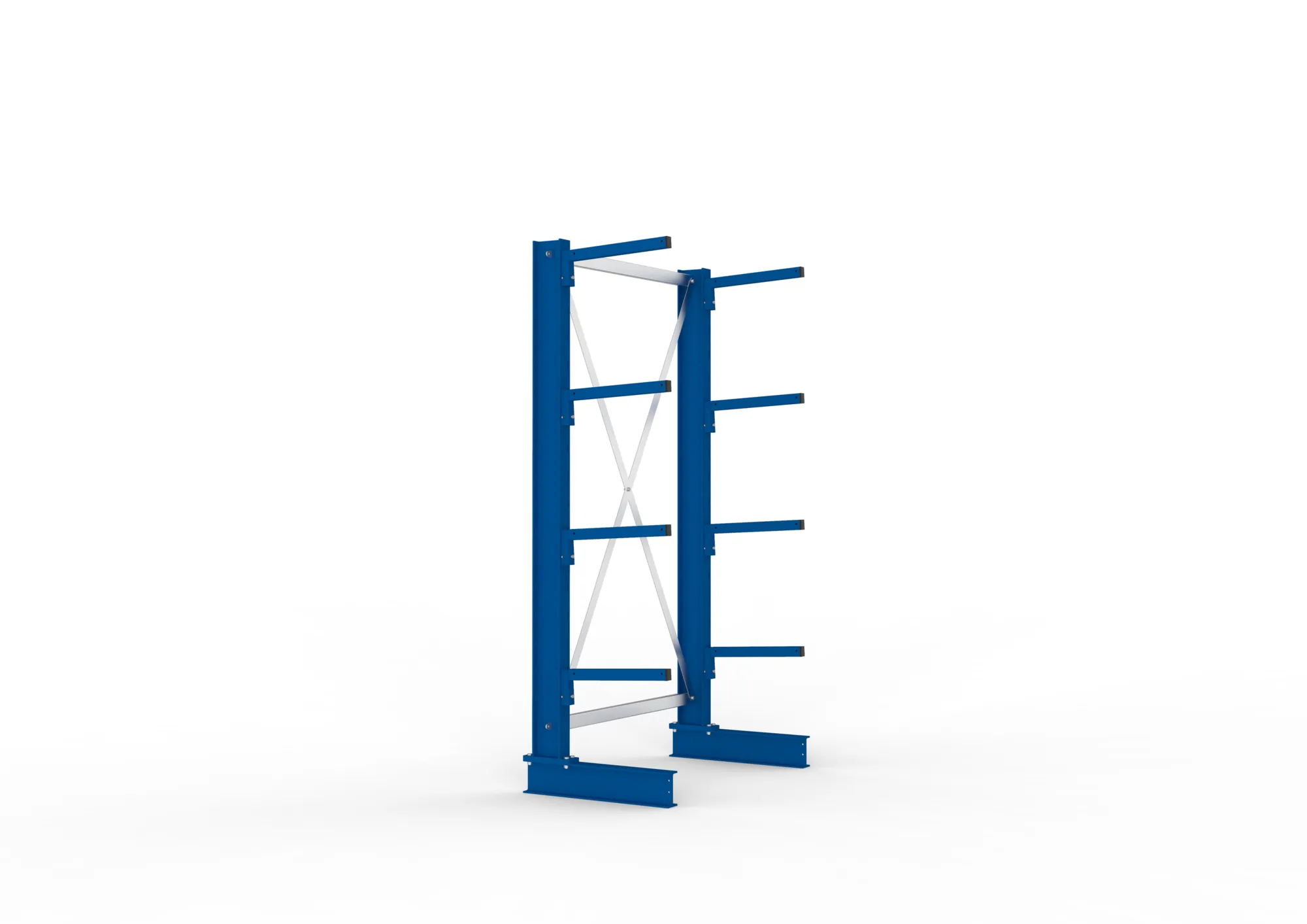 META MULTISTRONG L | Kragarmregal | Grundregal | 2000 x 1000 x 400 mm | Armlast 220 kg | einseitig | 4+1 Ebenen