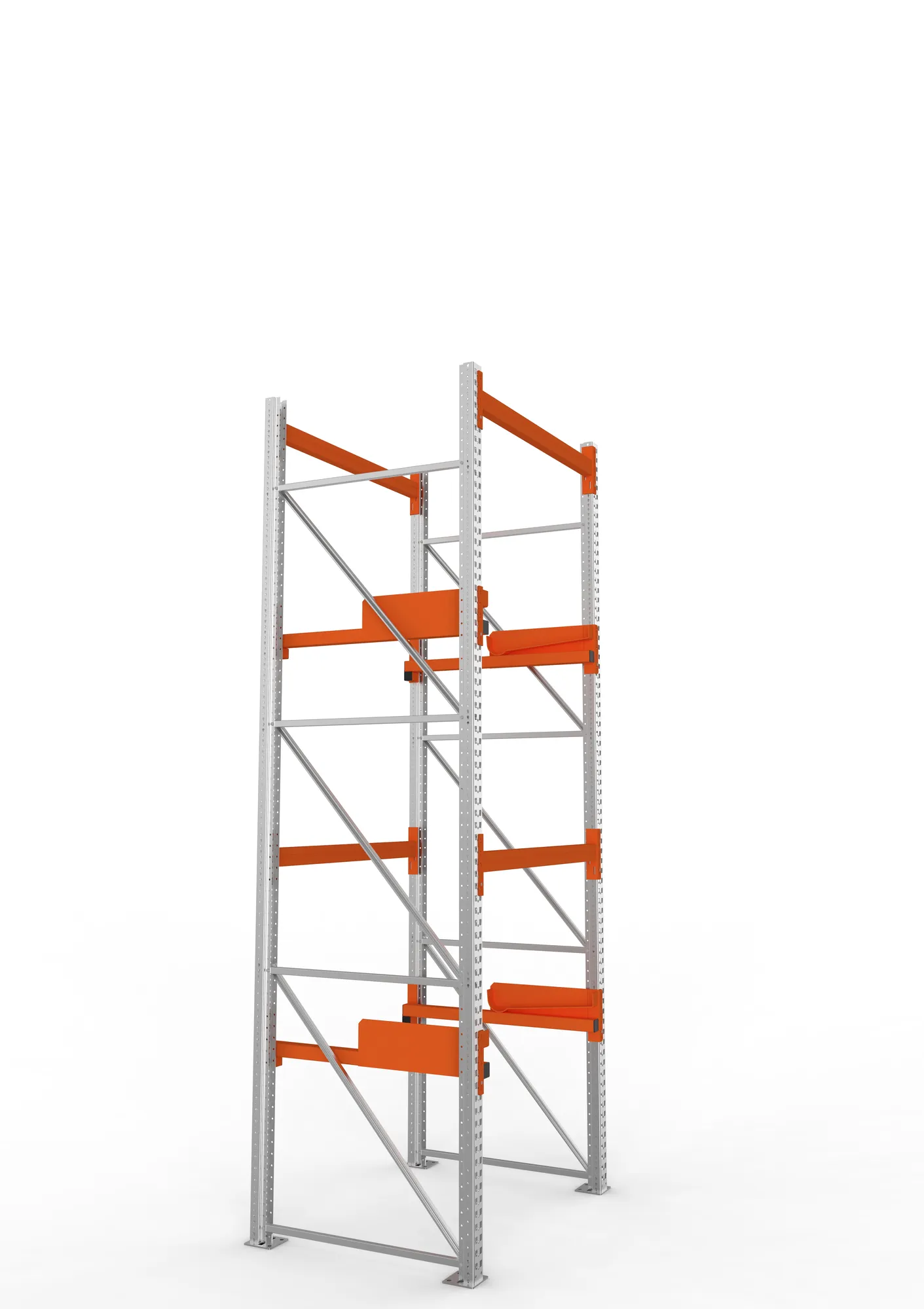 META MULTIPAL | Kabeltrommelregal | Grundregal | 3800 x 1300 x 1100 mm | Feldlast 4000 kg | 2 Ebenen | Typ 2 | verzinkt
