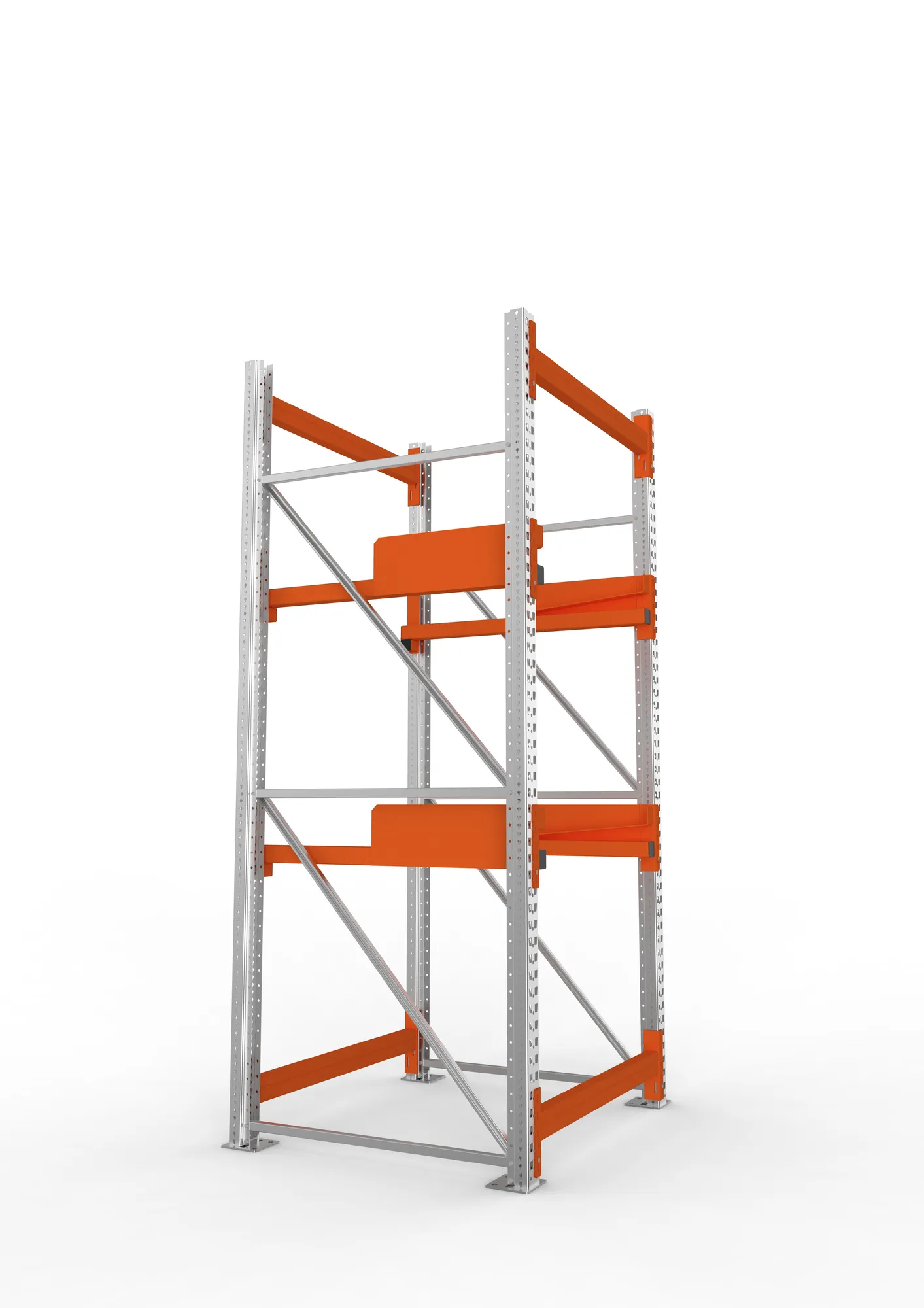 META MULTIPAL | Kabeltrommelregal | Grundregal | 2700 x 1100 x 1100 mm | Feldlast 4000 kg | 2 Ebenen | Typ 2 | verzinkt